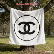 Chanel Geometric Blueprint Flannel Sofa Throw Blanket IMG_6693